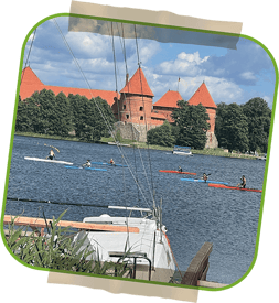 Tagebuchbild von Segelboot am See
